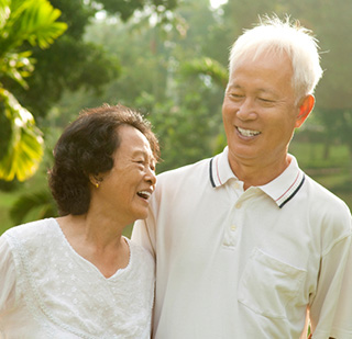 Older couple from Denver received porcelain dental crowns in Lone Tree.